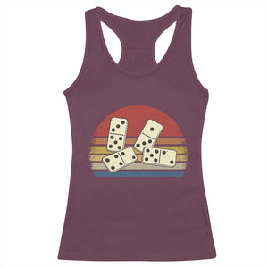 Vintage Domino Player 8647 Racerback Tank Top Board Game Subtle Protest TS12 Maroon Print Your Wear