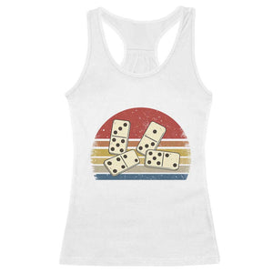 Vintage Domino Player 8647 Racerback Tank Top Board Game Subtle Protest TS12 White Print Your Wear