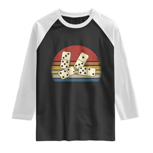 Vintage Domino Player 8647 Raglan Shirt Board Game Subtle Protest TS12 Black White Print Your Wear
