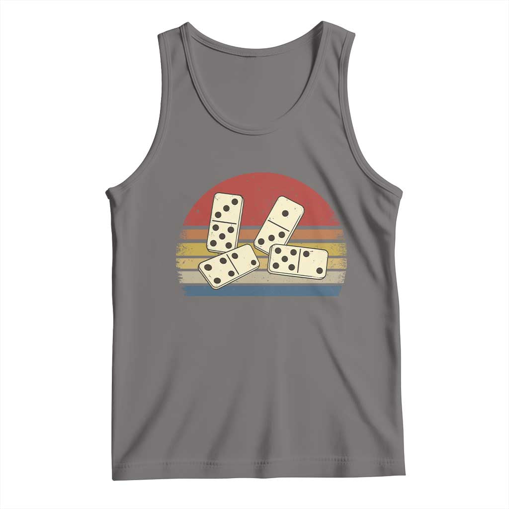 Vintage Domino Player 8647 Tank Top Board Game Subtle Protest TS12 Deep Heather Print Your Wear