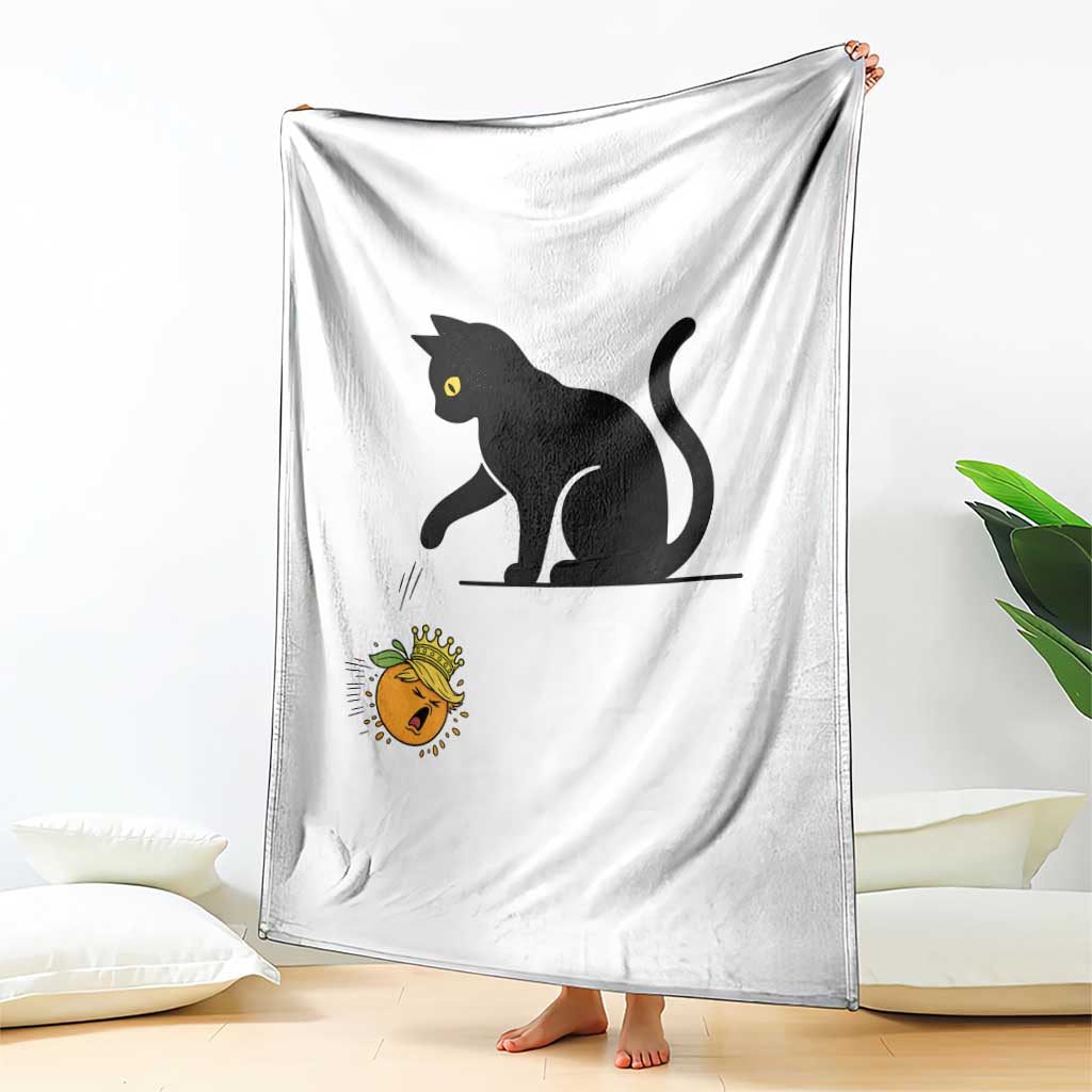 Funny No Kings Black Cat Throw Blanket Rebellious Cat Lover Gift TS12 Print Your Wear
