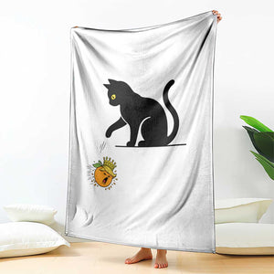 Funny No Kings Black Cat Throw Blanket Rebellious Cat Lover Gift TS12 Print Your Wear