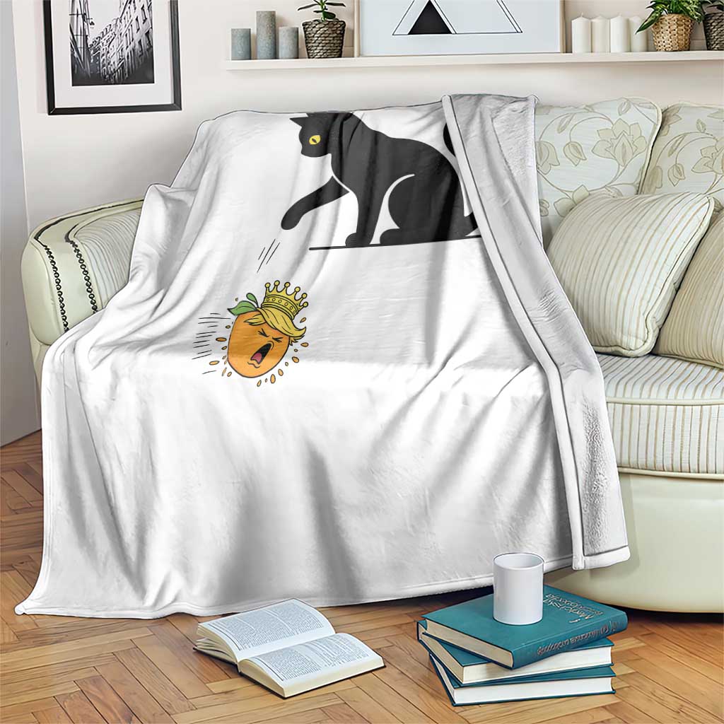 Funny No Kings Black Cat Throw Blanket Rebellious Cat Lover Gift TS12 Print Your Wear