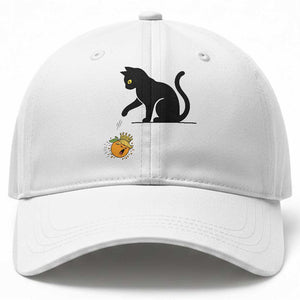Funny No Kings Black Cat Baseball Cap Rebellious Cat Lover Gift TS12 Print Your Wear