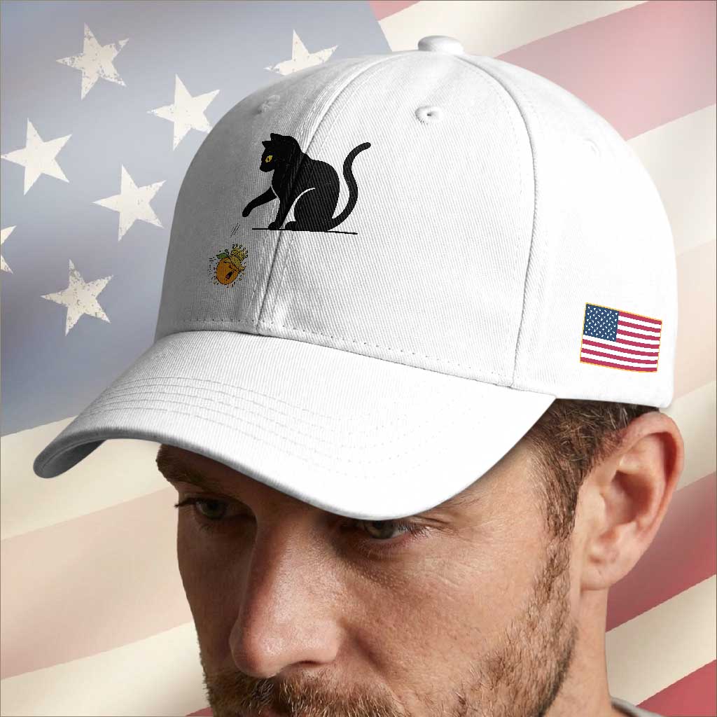 Funny No Kings Black Cat Baseball Cap Rebellious Cat Lover Gift TS12 Print Your Wear
