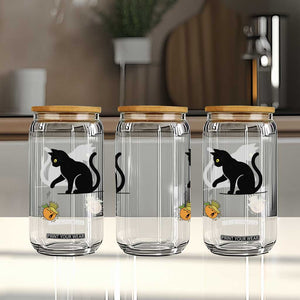 Funny No Kings Black Cat Glass Can Rebellious Cat Lover Gift TS12 Print Your Wear
