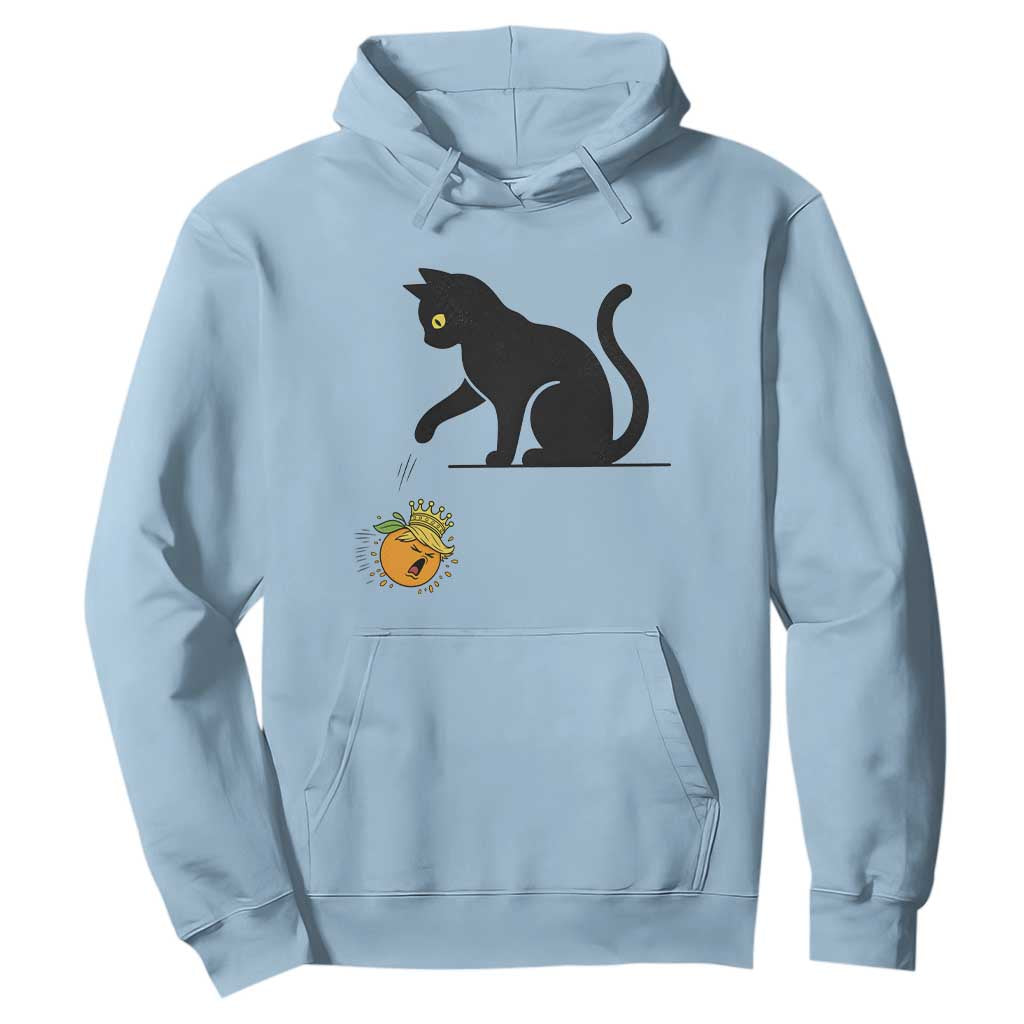 Funny No Kings Black Cat Hoodie Rebellious Cat Lover Gift TS12 Light Blue Print Your Wear
