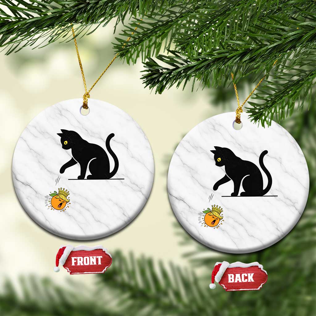 Funny No Kings Black Cat Ceramic Ornament Rebellious Cat Lover Gift TS12 1pc White Marble Print Your Wear