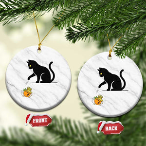 Funny No Kings Black Cat Ceramic Ornament Rebellious Cat Lover Gift TS12 1pc White Marble Print Your Wear