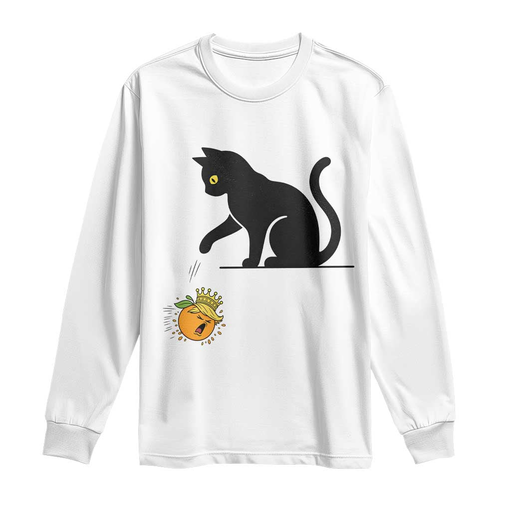 Funny No Kings Black Cat Long Sleeve Shirt Rebellious Cat Lover Gift TS12 White Print Your Wear