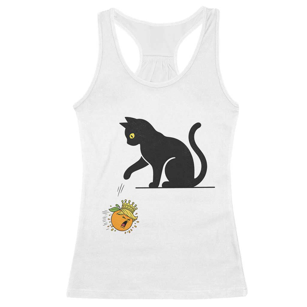 Funny No Kings Black Cat Racerback Tank Top Rebellious Cat Lover Gift TS12 White Print Your Wear