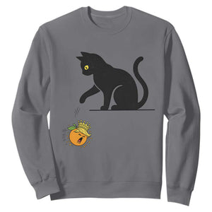 Funny No Kings Black Cat Sweatshirt Rebellious Cat Lover Gift TS12 Charcoal Print Your Wear