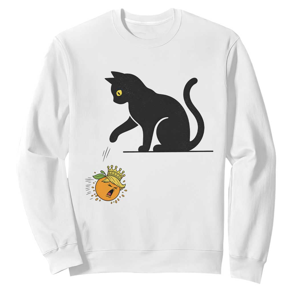 Funny No Kings Black Cat Sweatshirt Rebellious Cat Lover Gift TS12 White Print Your Wear