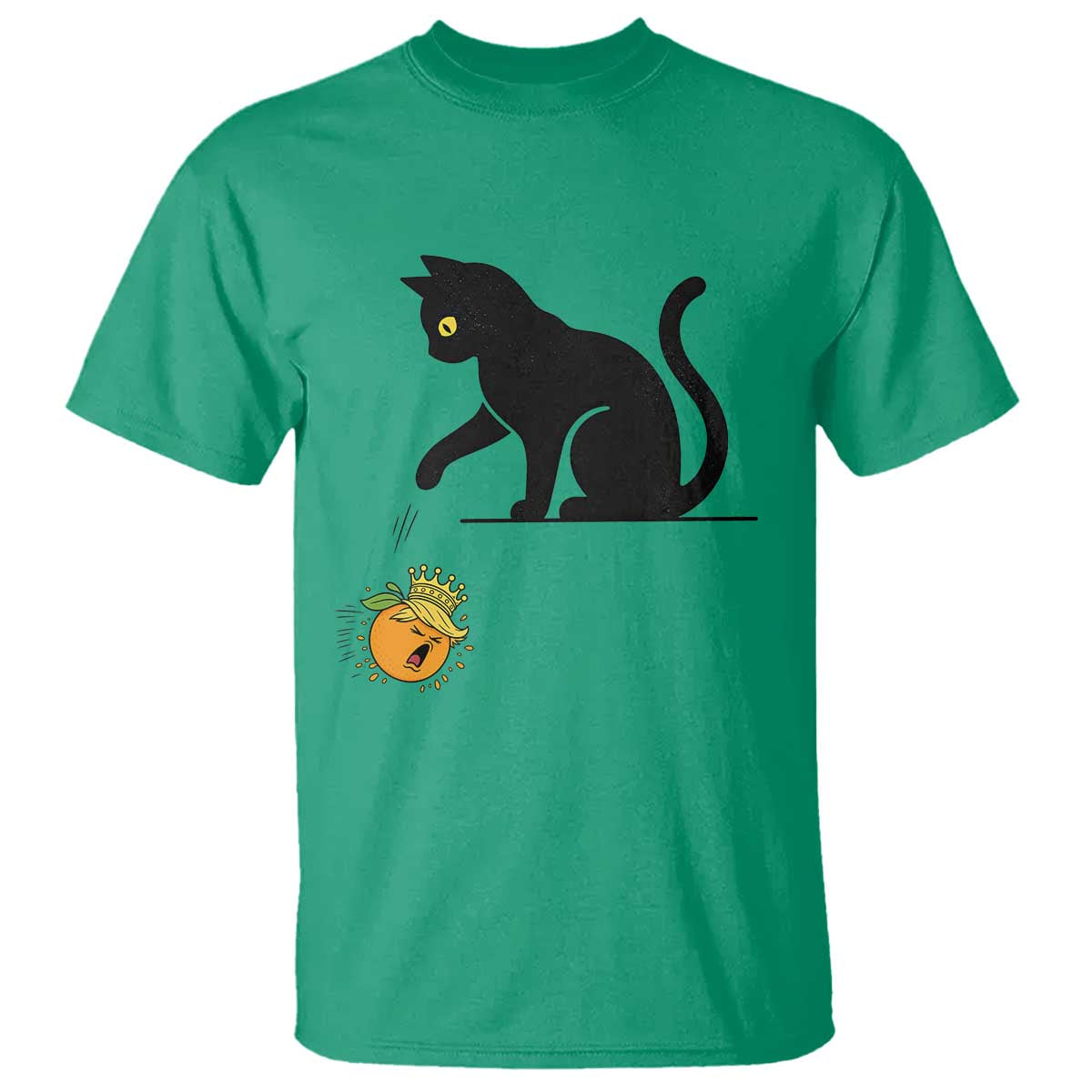 Funny No Kings Black Cat T Shirt Rebellious Cat Lover Gift TS12 Irish Green Print Your Wear