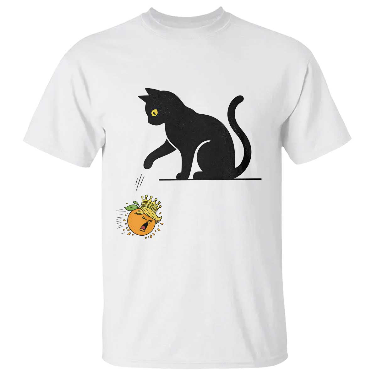 Funny No Kings Black Cat T Shirt Rebellious Cat Lover Gift TS12 White Print Your Wear