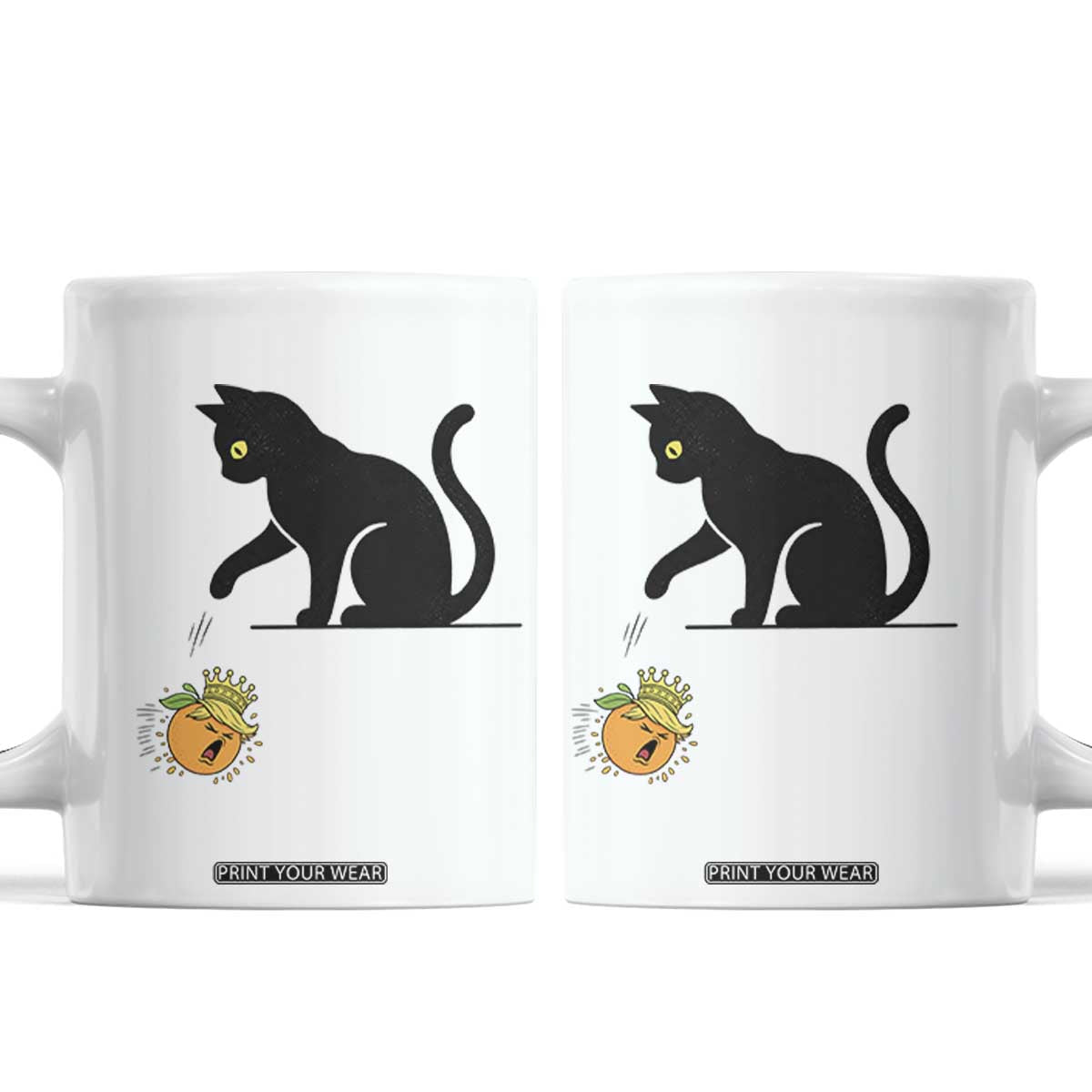 Funny No Kings Black Cat Coffee Mug Rebellious Cat Lover Gift TS12 White Print Your Wear