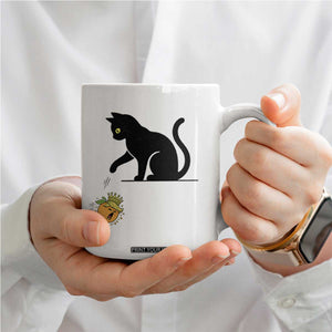 Funny No Kings Black Cat Coffee Mug Rebellious Cat Lover Gift TS12 Print Your Wear