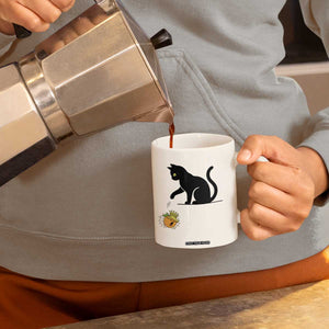 Funny No Kings Black Cat Coffee Mug Rebellious Cat Lover Gift TS12 Print Your Wear