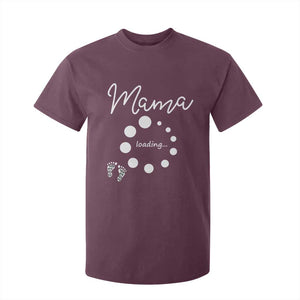 Mama Loading 2026 T Shirt For Kid Pregnancy Announcement Mothers Day TS12 Maroon Print Your Wear