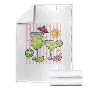 Tropical Margarita Summer Throw Blanket Beach Vacation Graphic TS12 White Print Your Wear