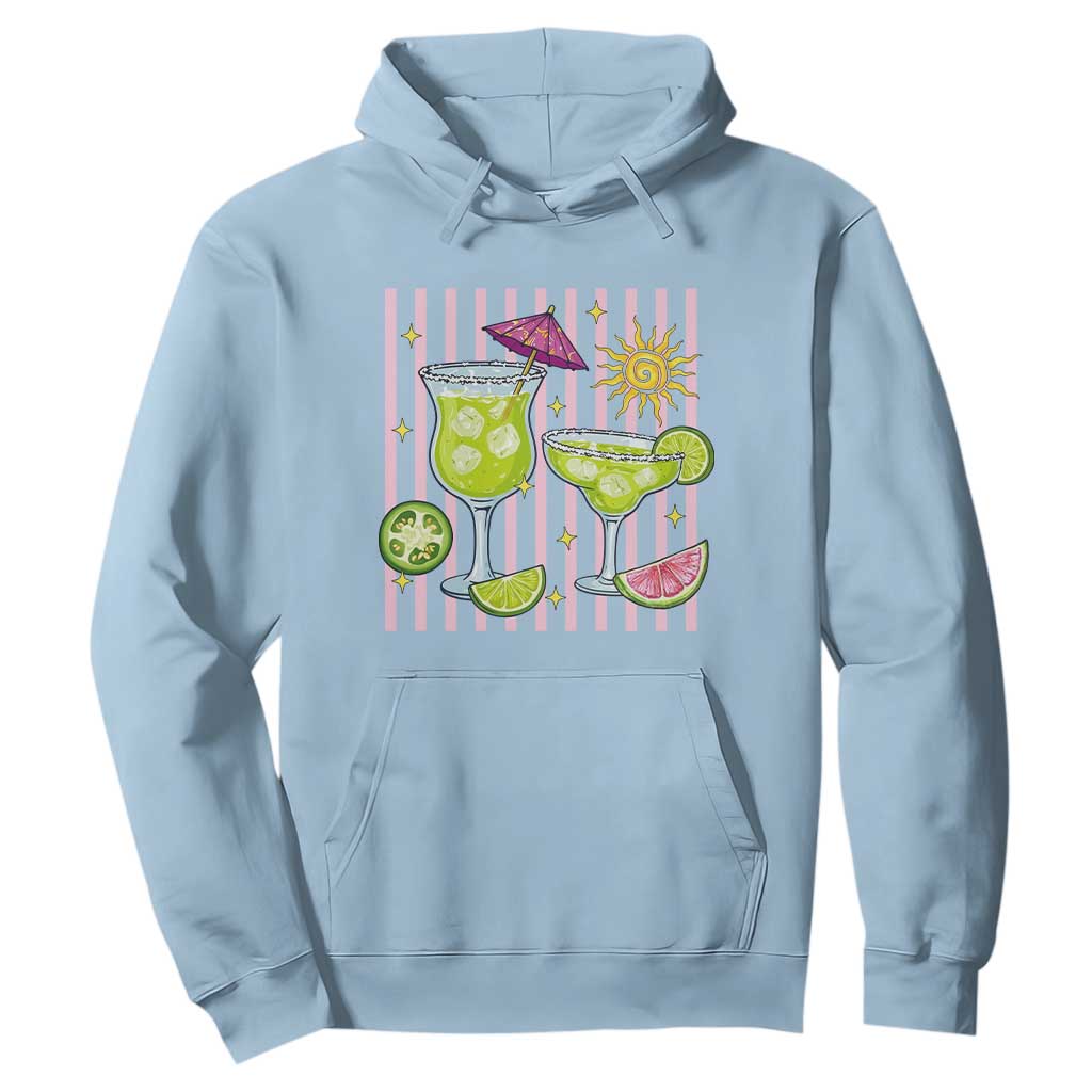 Tropical Margarita Summer Hoodie Beach Vacation Graphic TS12 Light Blue Print Your Wear