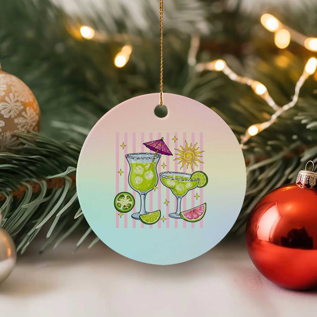 Tropical Margarita Summer Ceramic Ornament Beach Vacation Graphic TS12 1pc Pastel Print Your Wear