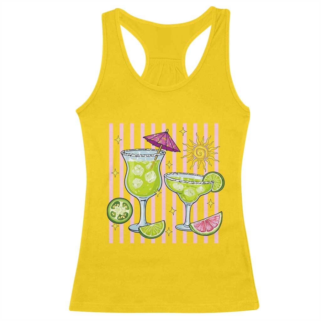 Tropical Margarita Summer Racerback Tank Top Beach Vacation Graphic TS12 Daisy Print Your Wear