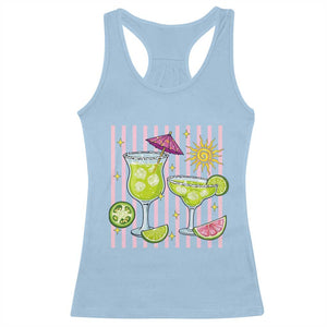 Tropical Margarita Summer Racerback Tank Top Beach Vacation Graphic TS12 Light Blue Print Your Wear