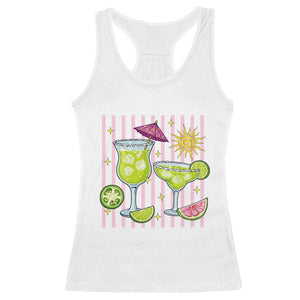 Tropical Margarita Summer Racerback Tank Top Beach Vacation Graphic TS12 White Print Your Wear