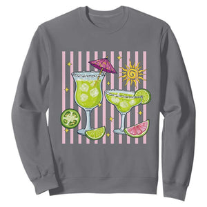 Tropical Margarita Summer Sweatshirt Beach Vacation Graphic TS12 Charcoal Print Your Wear