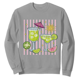 Tropical Margarita Summer Sweatshirt Beach Vacation Graphic TS12 Sport Gray Print Your Wear