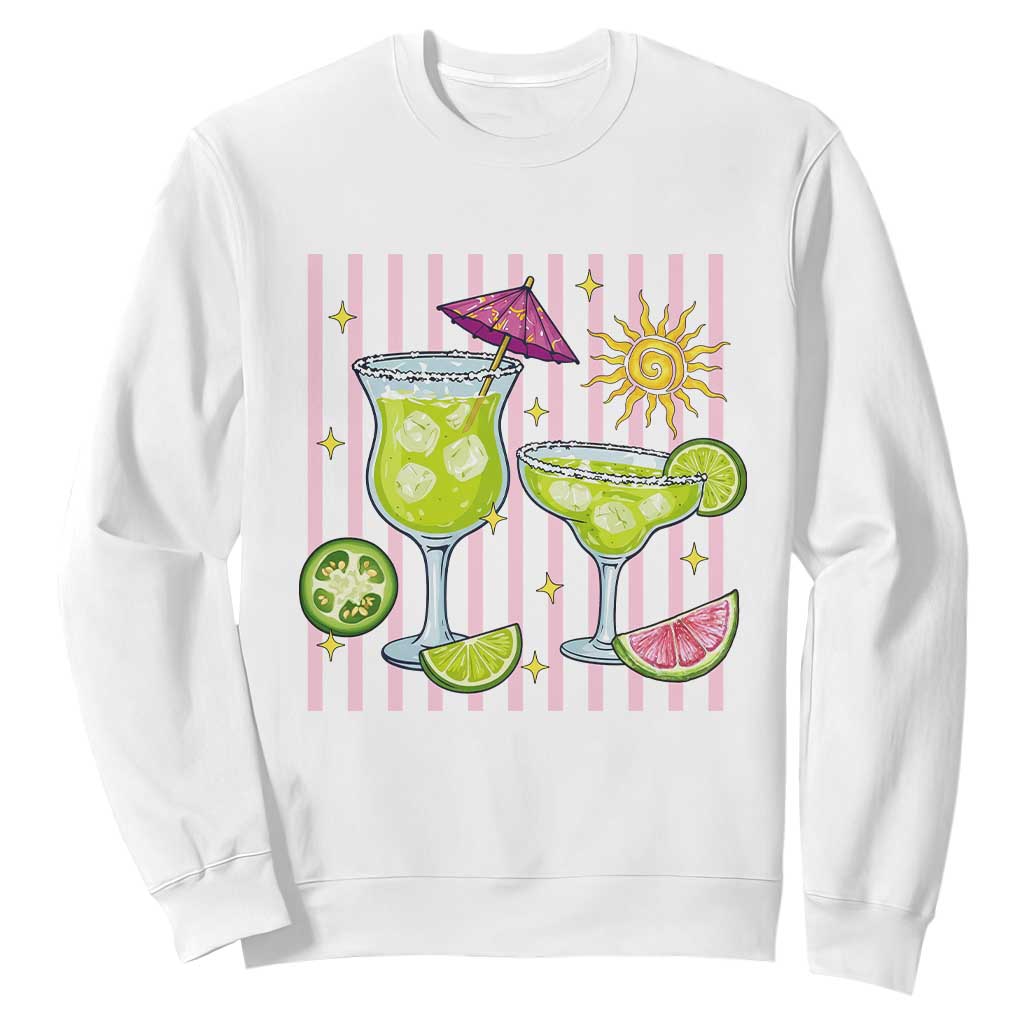 Tropical Margarita Summer Sweatshirt Beach Vacation Graphic TS12 White Print Your Wear