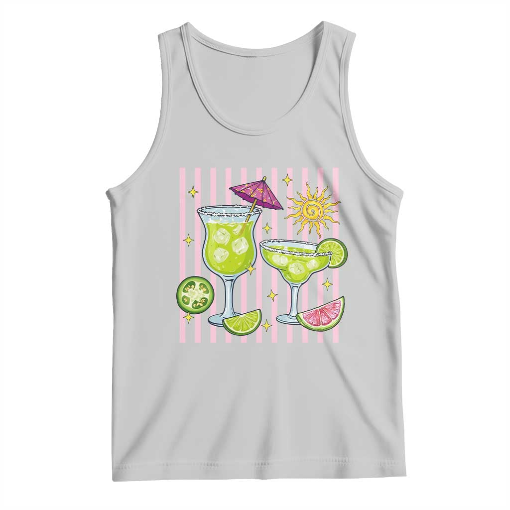 Tropical Margarita Summer Tank Top Beach Vacation Graphic TS12 Ash Print Your Wear
