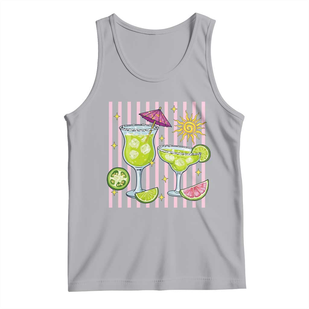 Tropical Margarita Summer Tank Top Beach Vacation Graphic TS12 Athletic Heather Print Your Wear