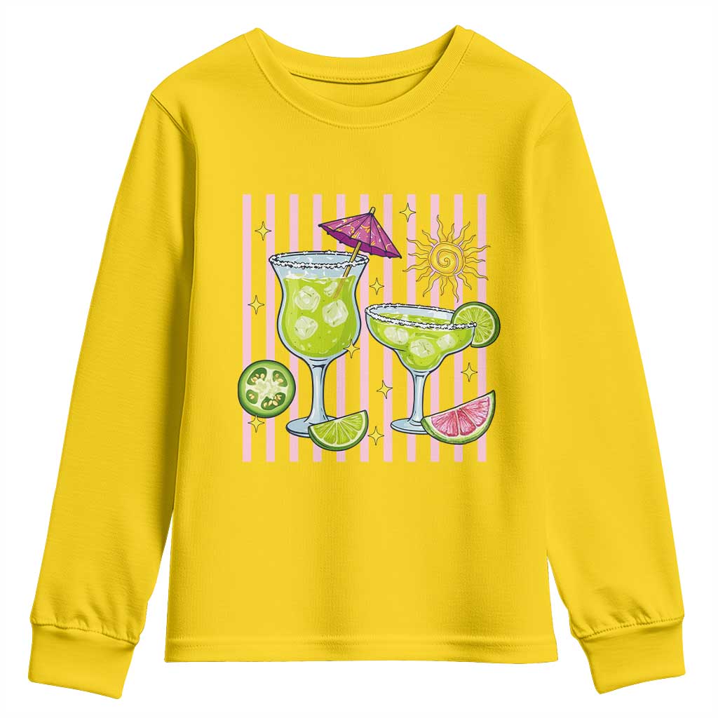 Tropical Margarita Summer Youth Sweatshirt Beach Vacation Graphic TS12 Daisy Print Your Wear