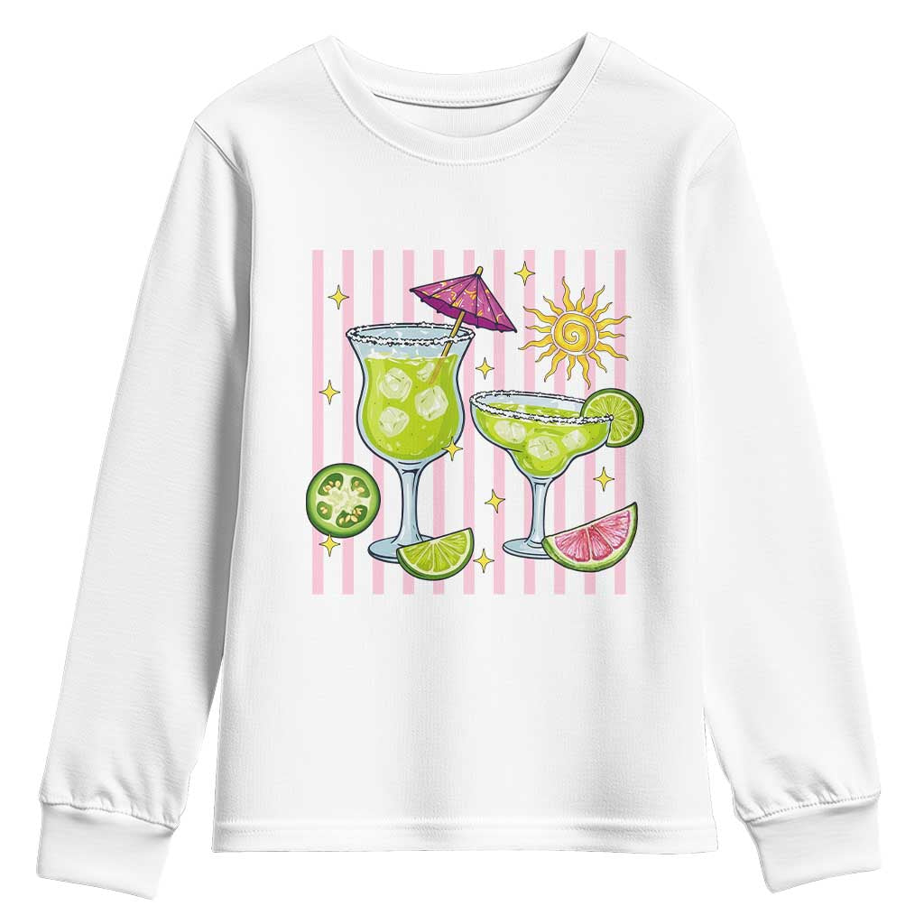 Tropical Margarita Summer Youth Sweatshirt Beach Vacation Graphic TS12 White Print Your Wear