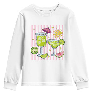 Tropical Margarita Summer Youth Sweatshirt Beach Vacation Graphic TS12 White Print Your Wear
