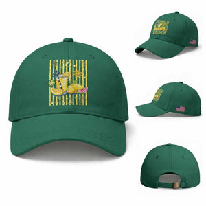 Striped Summer Lemonade Baseball Cap Preppy Brushstroke Aesthetic Graphic TS12 Baseball Cap Universal Fit Irish Green Print Your Wear