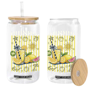 Striped Summer Lemonade Glass Can Preppy Brushstroke Aesthetic Graphic TS12 Print Your Wear