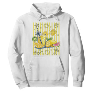 Striped Summer Lemonade Hoodie Preppy Brushstroke Aesthetic Graphic TS12 White Print Your Wear