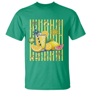 Striped Summer Lemonade T Shirt Preppy Brushstroke Aesthetic Graphic TS12 Irish Green Print Your Wear