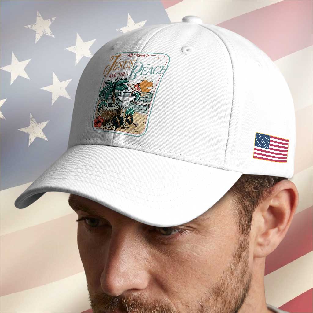 Funny Christian Beach Gift Baseball Cap All I Need Is Jesus And The Beach TS12 Print Your Wear
