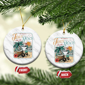 Funny Christian Beach Gift Ceramic Ornament All I Need Is Jesus And The Beach TS12 1pc White Marble Print Your Wear