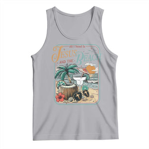 Funny Christian Beach Gift Tank Top All I Need Is Jesus And The Beach TS12 Athletic Heather Print Your Wear