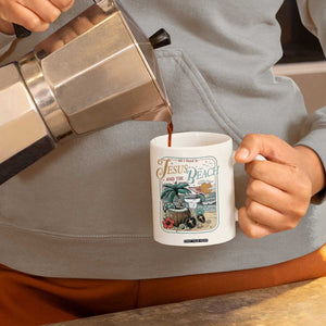 Funny Christian Beach Gift Coffee Mug All I Need Is Jesus And The Beach TS12 Print Your Wear