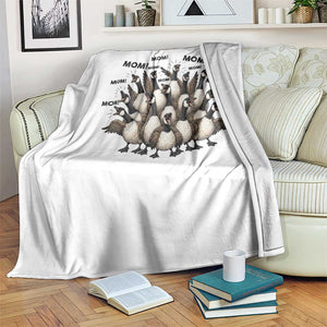 Silly Goose Mom Throw Blanket Funny Parenting Chaos Motherhood TS12 Print Your Wear
