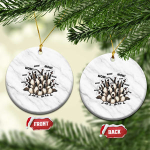 Silly Goose Mom Ceramic Ornament Funny Parenting Chaos Motherhood TS12 1pc White Marble Print Your Wear