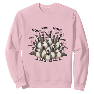 Silly Goose Mom Sweatshirt Funny Parenting Chaos Motherhood TS12 Light Pink Print Your Wear