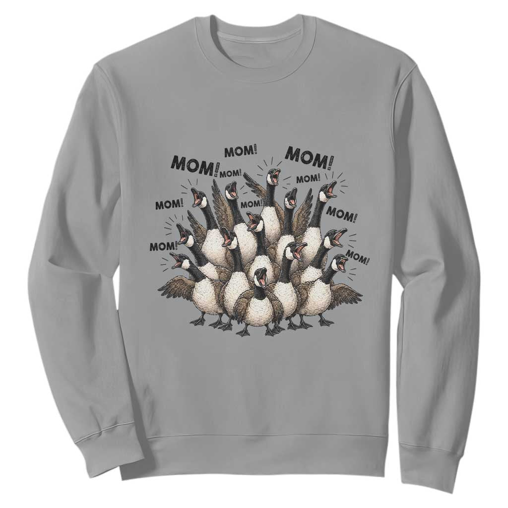 Silly Goose Mom Sweatshirt Funny Parenting Chaos Motherhood TS12 Sport Gray Print Your Wear