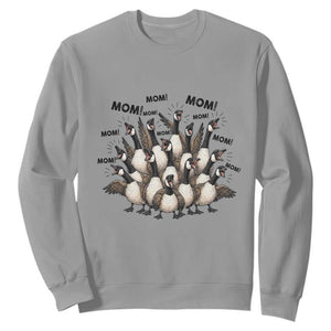 Silly Goose Mom Sweatshirt Funny Parenting Chaos Motherhood TS12 Sport Gray Print Your Wear